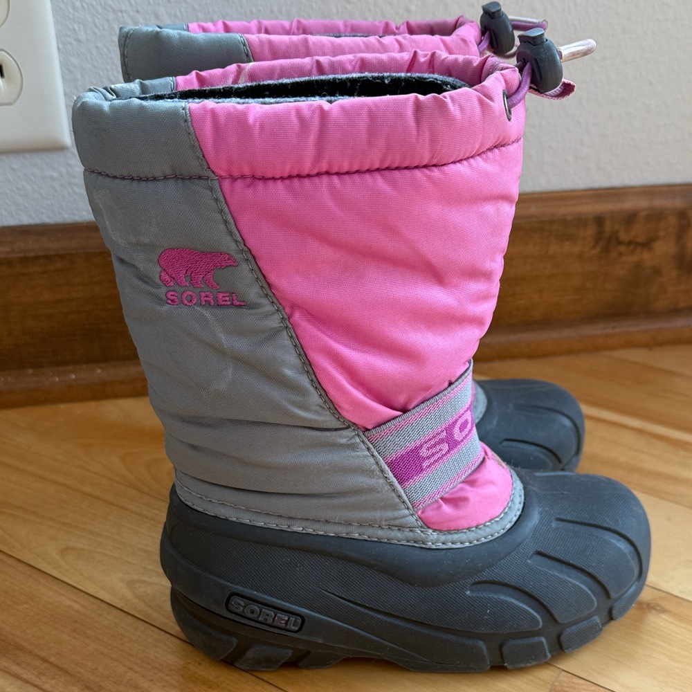 Sorel Kids' Pink and Gray Snow Boots